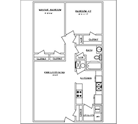 Beautiful and spacious 2 bedroom 1 bathroom unit with updated kitchen and eat-in dining room.